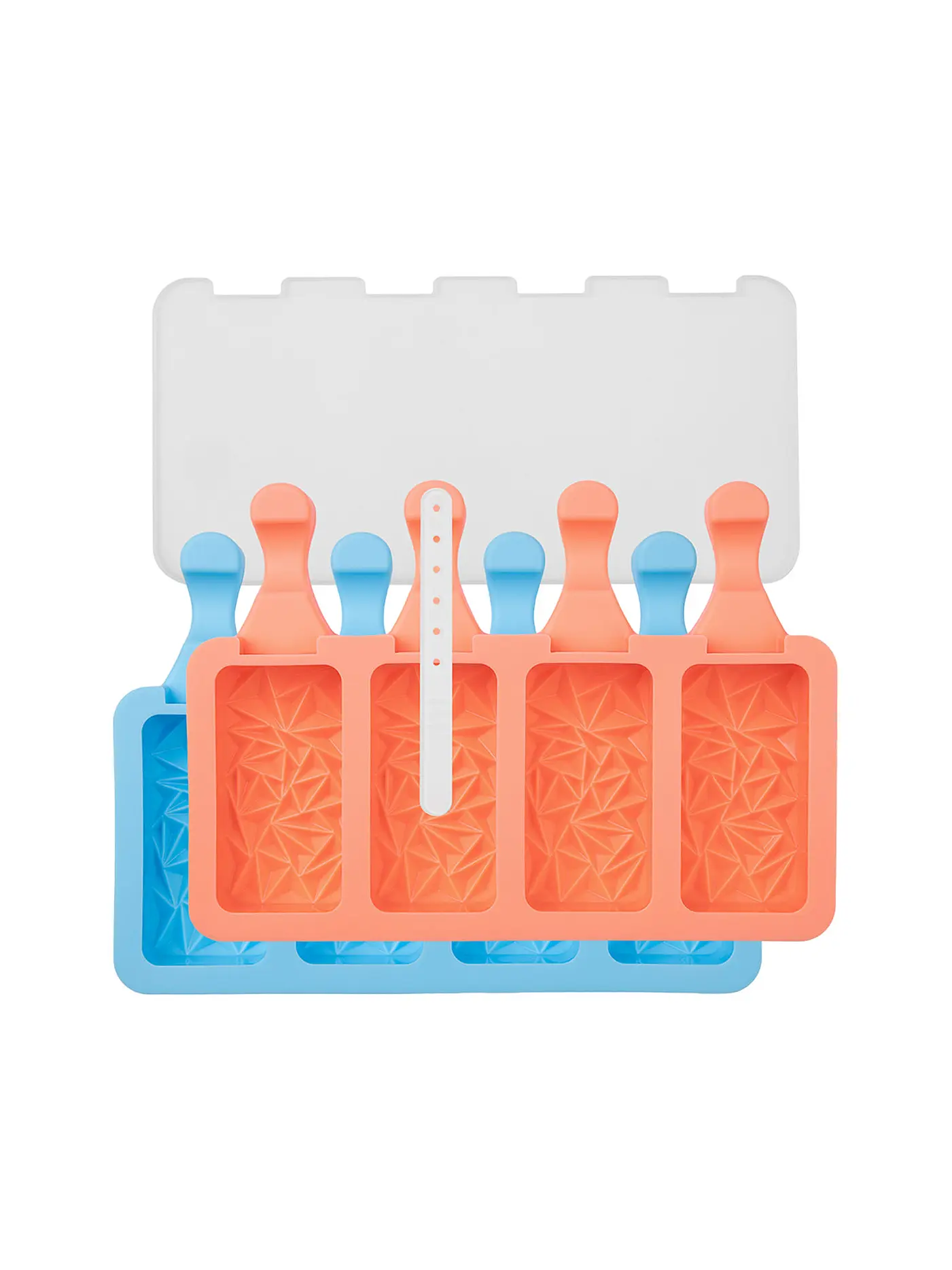 LURCH | Eisform 2er Set POPSICLE ICEFORM WAVE Aquamarine Peach | bunt